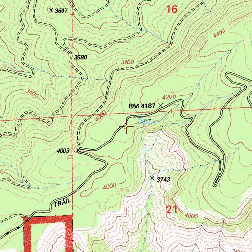 Topographic Map of Lost Camp (historical), CA