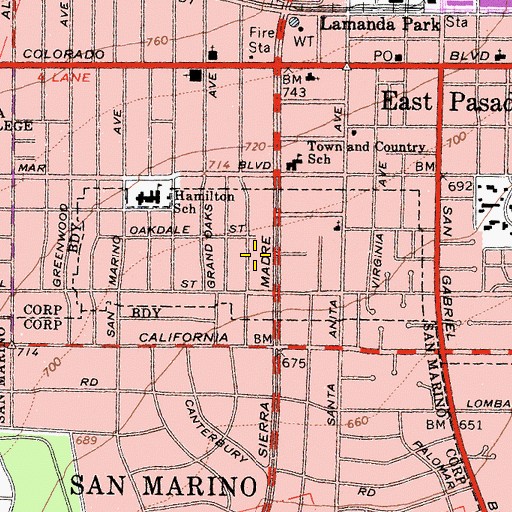 Topographic Map of San Pasqual Census Designated Place, CA
