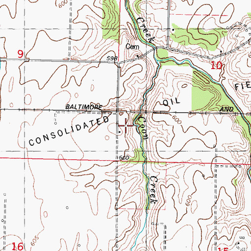 Topographic Map of Simmons Farm, IL