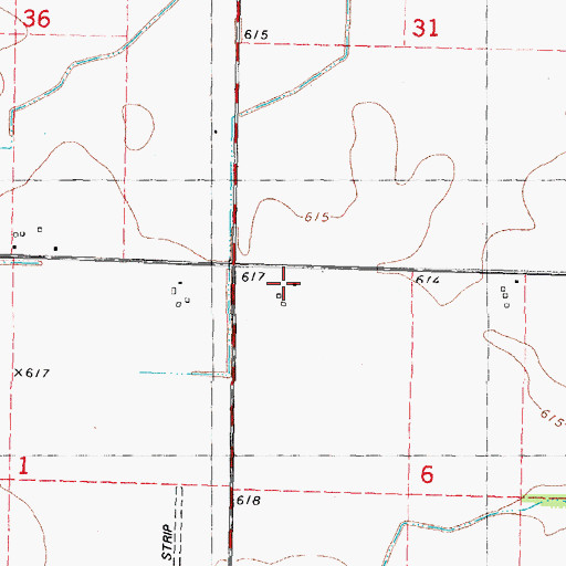 Topographic Map of Bloome Farms, IL