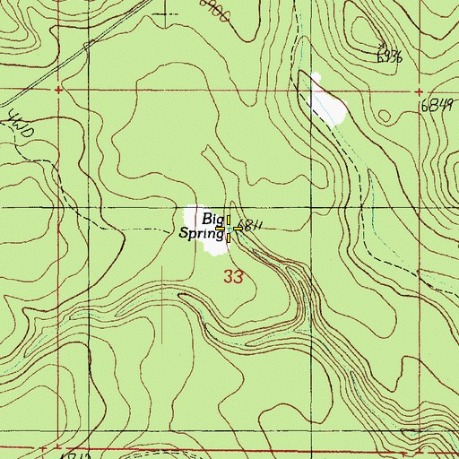 Topographic Map of Big Spring, AZ