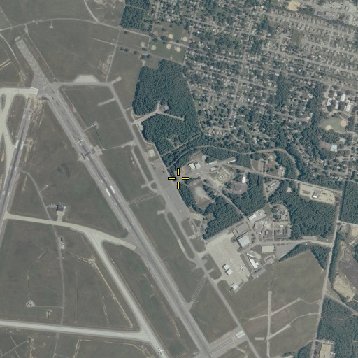 Aerial/Satellite Image of Sandston Census Designated Place, VA