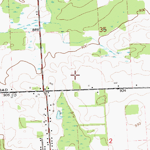 Topographic Map of Fowlerville High School, MI