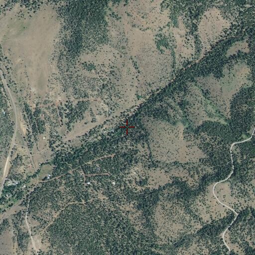 Aerial/Satellite Image of Lower Rush Creek Campground, CA