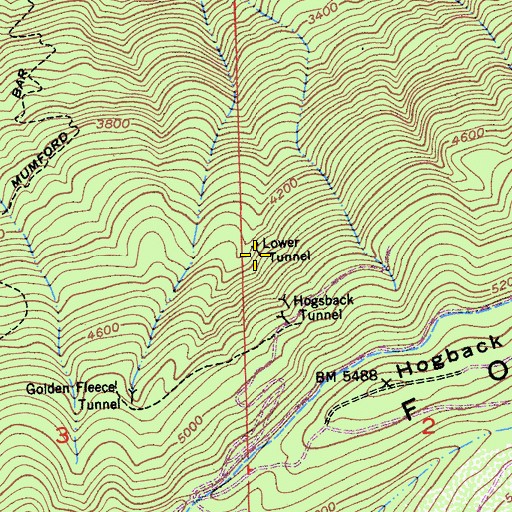 Topographic Map of Lower Tunnel, CA
