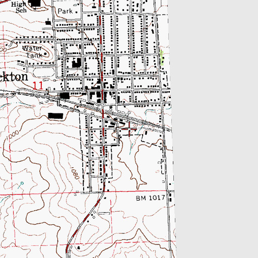 Topographic Map of J and J Mobile Home Park, IL