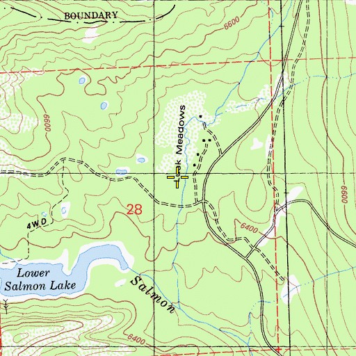 Topographic Map of Lusk Meadows, CA