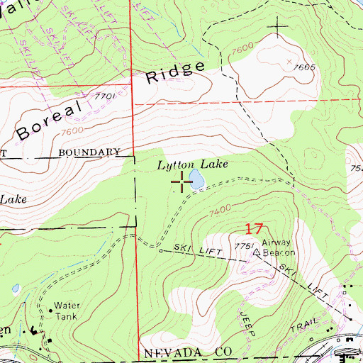 Topographic Map of Lytton Lake, CA