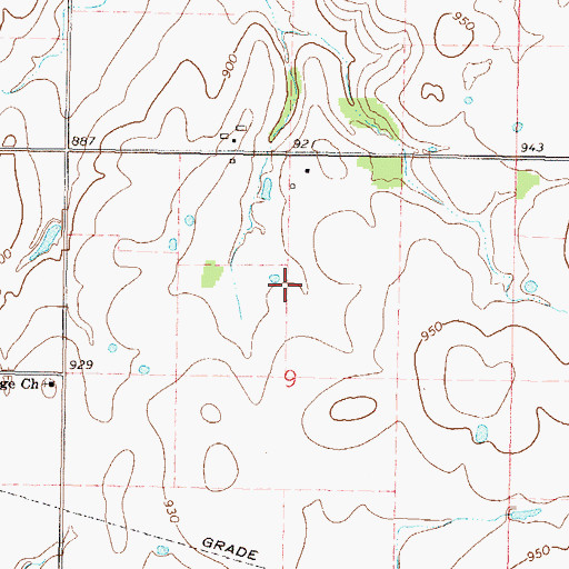 Topographic Map of Dodge, OK