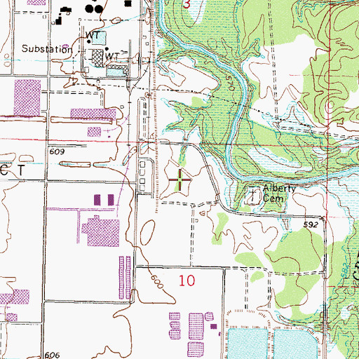 Topographic Map of Sportsmen Acres Community, OK