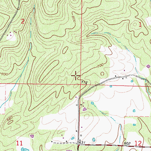 Topographic Map of Sycamore, OK