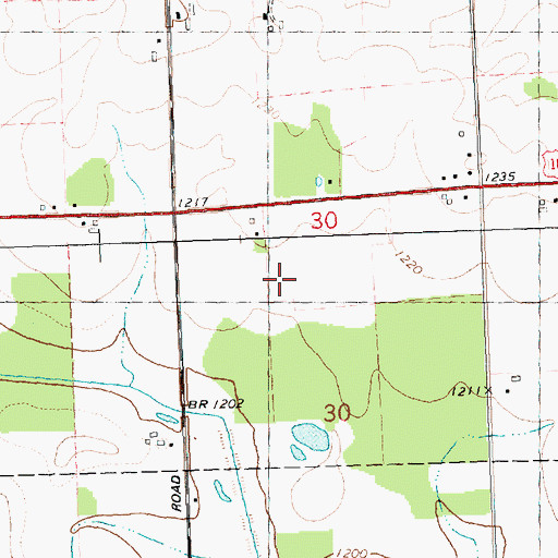 Topographic Map of Berryland Farm, WI