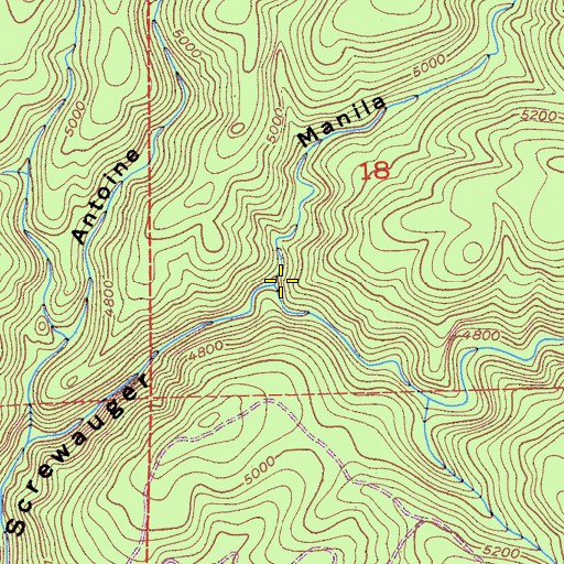 Topographic Map of Manila Canyon, CA