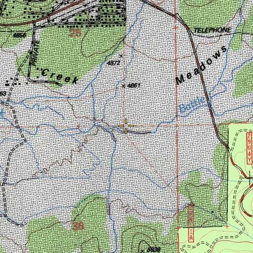 Topographic Map of Martin Creek, CA