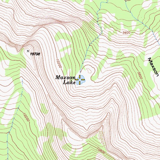 Topographic Map of Maxson Lake, CA