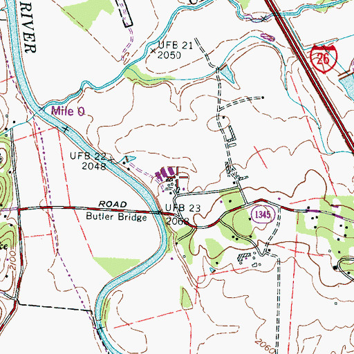 Topographic Map of Biltmore Farms, NC