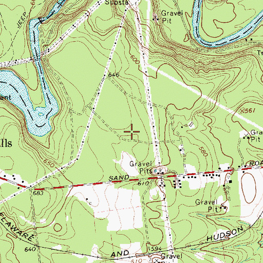 Topographic Map of Adcott Pit, NY