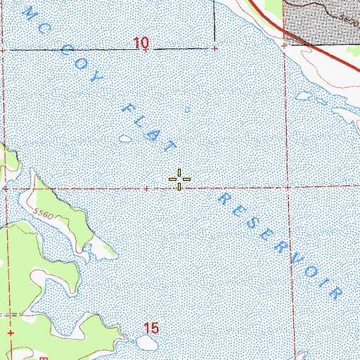 Topographic Map of McCoy Flat Reservoir, CA
