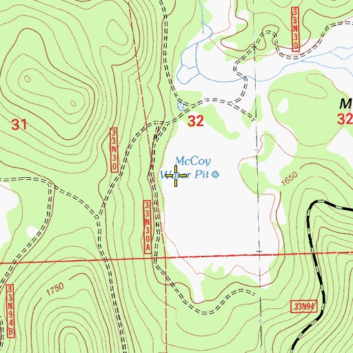 Topographic Map of McCoy Water Pit, CA