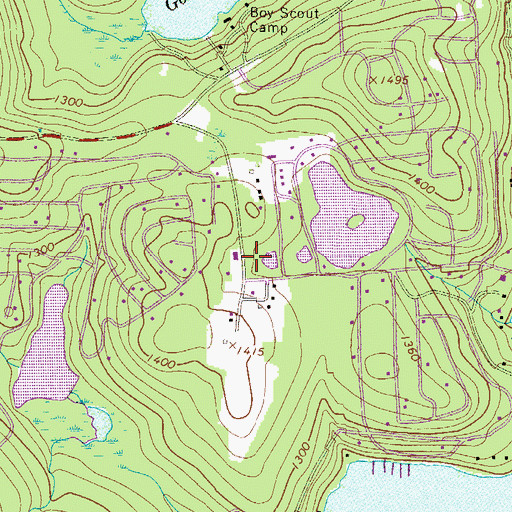 Topographic Map of Wallenpaupack Lake Estates Census Designated Place, PA