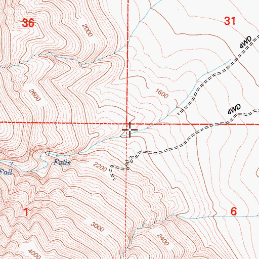 Topographic Map of McElvoy Canyon, CA
