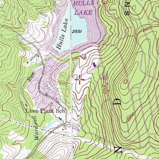 Topographic Map of Alpine Lake Resort Golf Course, WV