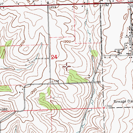 Topographic Map of Croft Quarry, WI