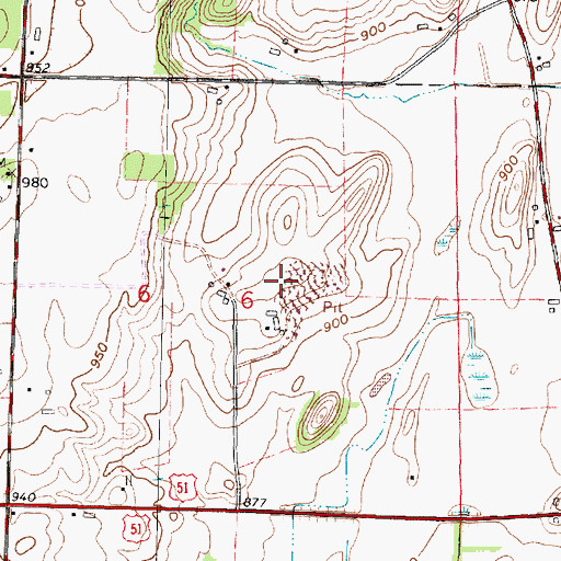 Topographic Map of Kaupanger-Ramsey Quarry, WI