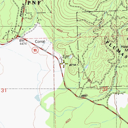 Topographic Map of McLear Resort, CA