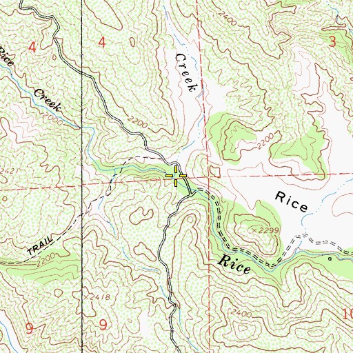 Topographic Map of McLeod Creek, CA