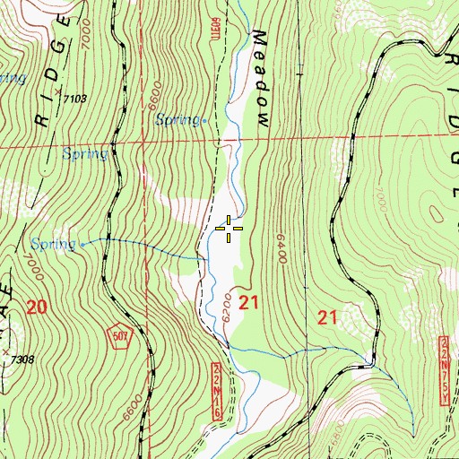 Topographic Map of McRae Meadow, CA