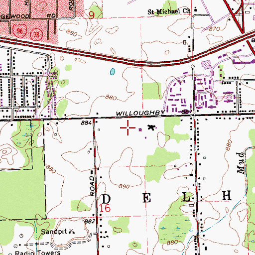 Topographic Map of Capitol City Baptist School, MI