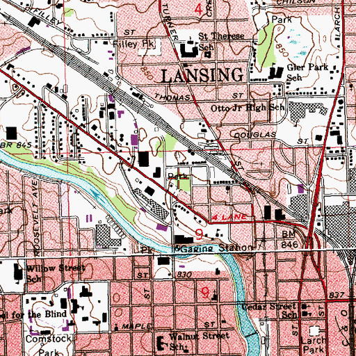 Topographic Map of Reasoner Park, MI