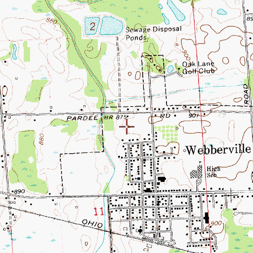 Topographic Map of Calvary Baptist Church, MI