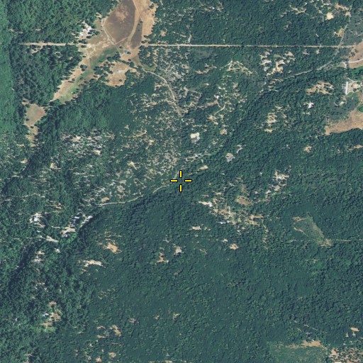 Aerial/Satellite Image of Middle Branch Owl Creek, CA