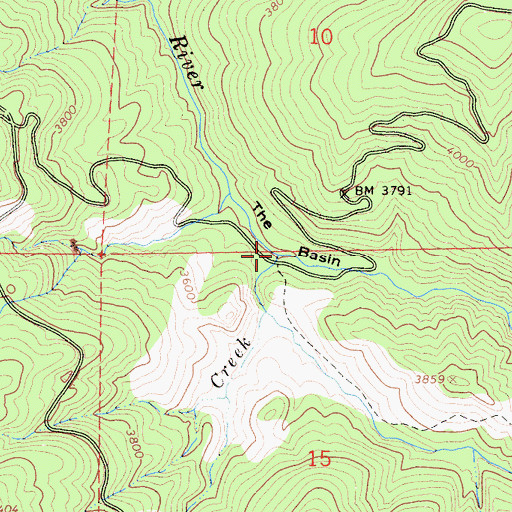 Topographic Map of Middle Creek, CA