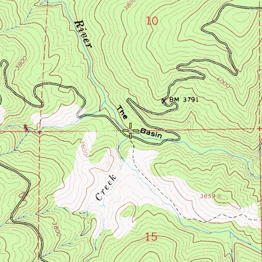 Topographic Map of Middle Creek, CA