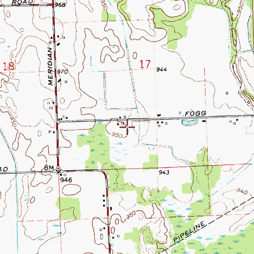 Topographic Map of Wheel Inn Campground, MI