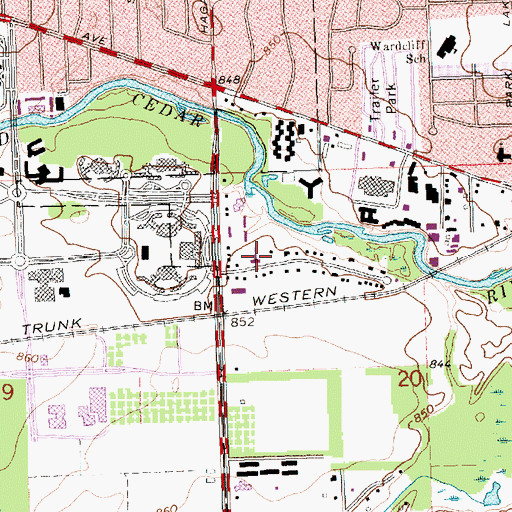 Topographic Map of River Terrace Church, MI
