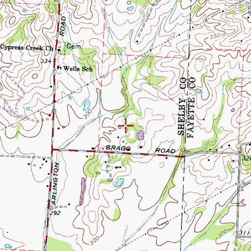Topographic Map of Horse Crazy Farms, TN