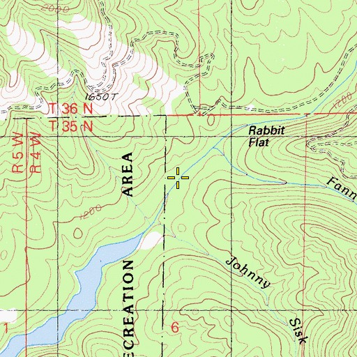 Topographic Map of Middle Salt Creek, CA