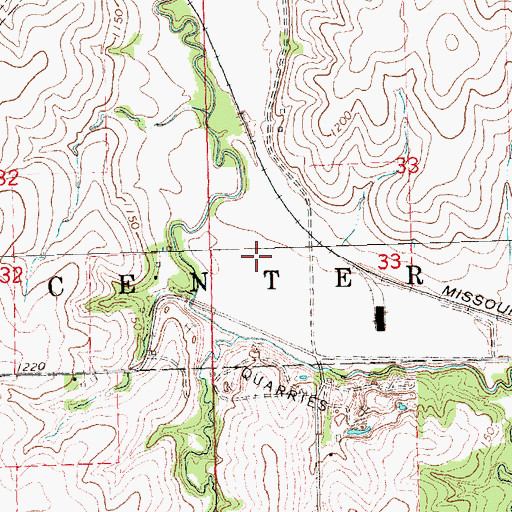 Topographic Map of Weeping Water Mine, NE