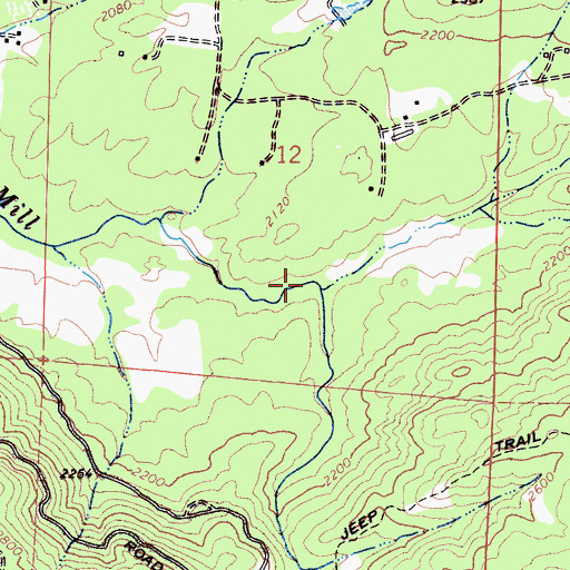 Topographic Map of Milk Ranch Canyon, CA