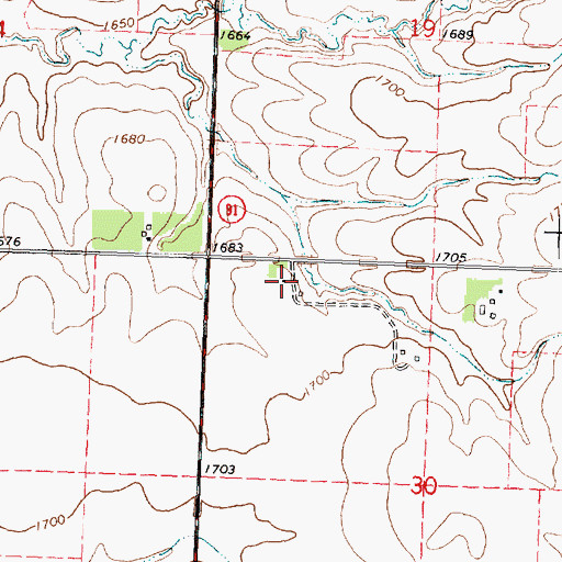 Topographic Map of G and J Hog Farms, MN