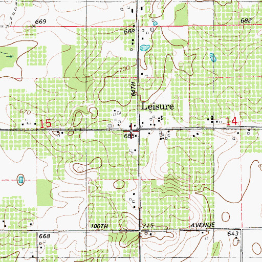 Topographic Map of South Haven Area Emergency Services Station 2, MI