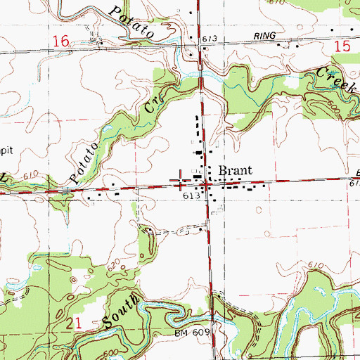 Topographic Map of Tri - Township Fire Department Station 2, MI