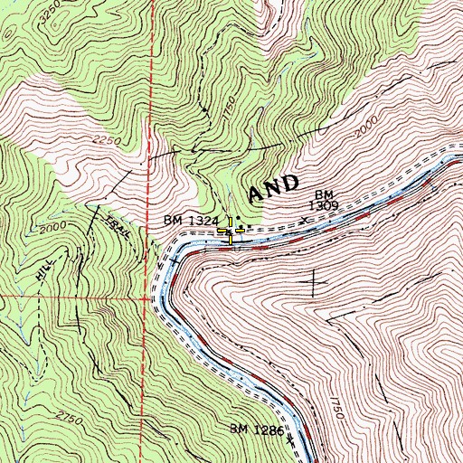 Topographic Map of Miller Gulch, CA