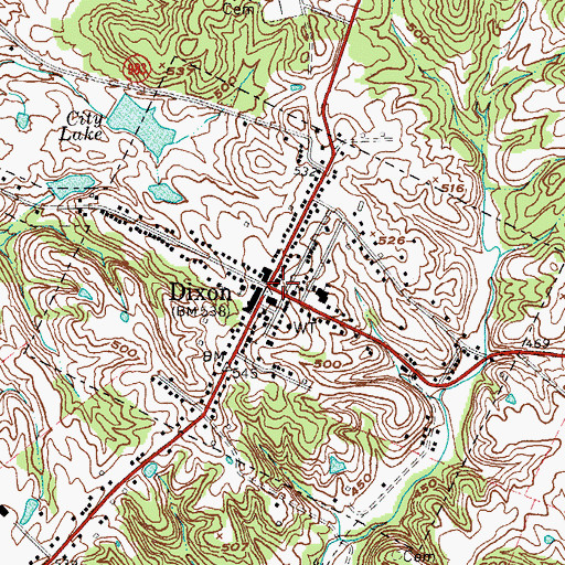 Topographic Map of Webster County Coordinator 911, KY