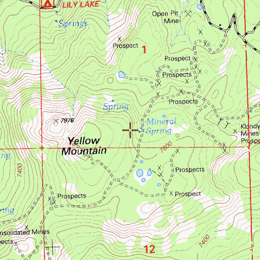 Topographic Map of Mineral Spring, CA