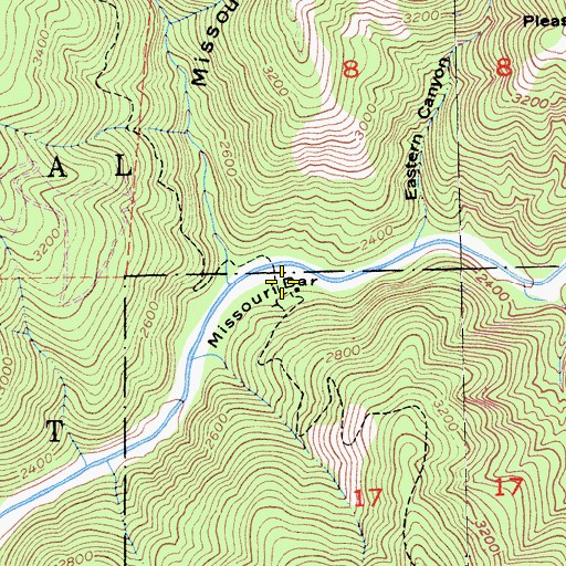 Topographic Map of Missouri Bar, CA